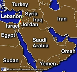 Map of Middle East