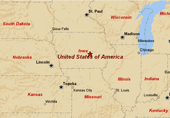 Map of Grinnell, Iowa